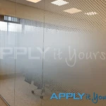 Bespoke frosted window film (AR01) for the office