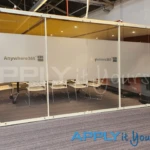 Bespoke frosted window film (AR01) for the office giving privacy