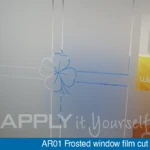 Frosted window film cut clover borders AR01