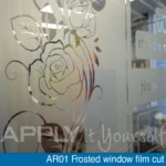 Frosted window film flower AR01