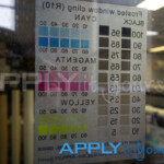 AR10, Static frosted window cling, back, sample