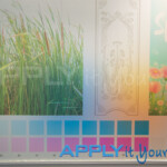 AR10, static frosted window cling, grass, front, large sample