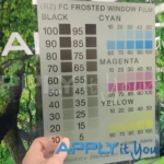 Printed frosted window film sample, AR02